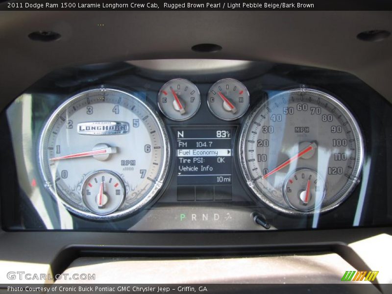 Rugged Brown Pearl / Light Pebble Beige/Bark Brown 2011 Dodge Ram 1500 Laramie Longhorn Crew Cab