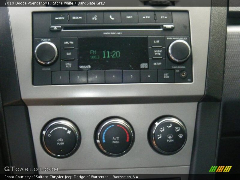 Stone White / Dark Slate Gray 2010 Dodge Avenger SXT
