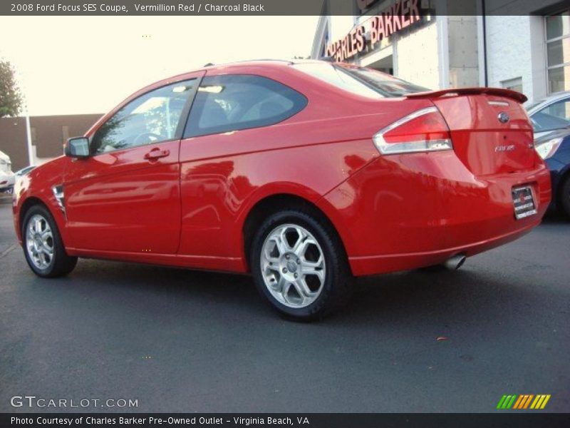 Vermillion Red / Charcoal Black 2008 Ford Focus SES Coupe