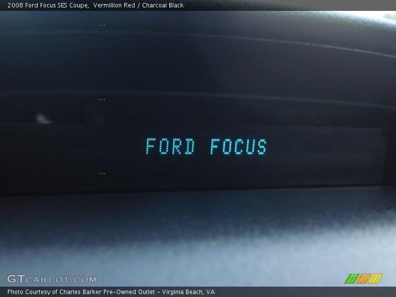 Vermillion Red / Charcoal Black 2008 Ford Focus SES Coupe