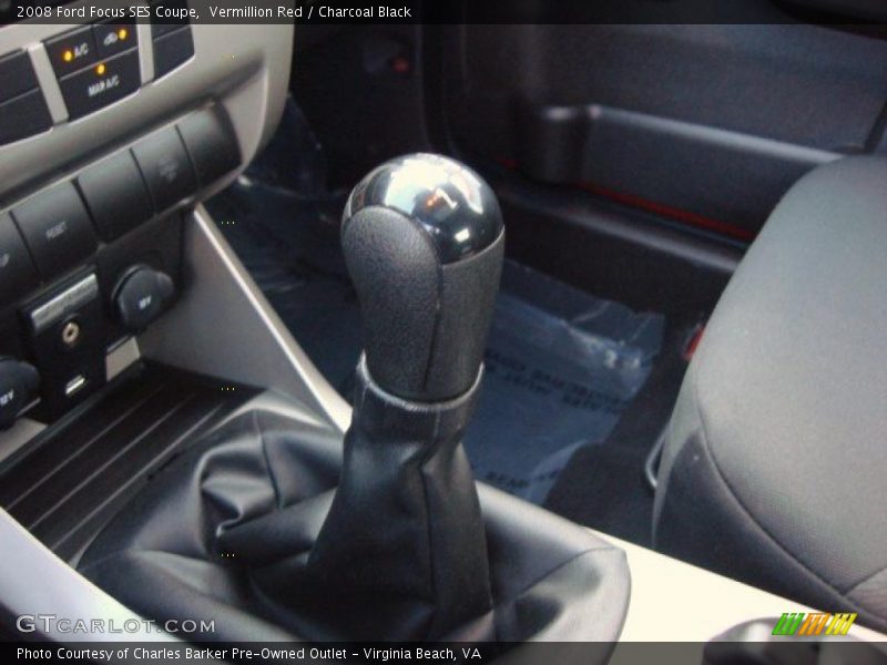 Vermillion Red / Charcoal Black 2008 Ford Focus SES Coupe