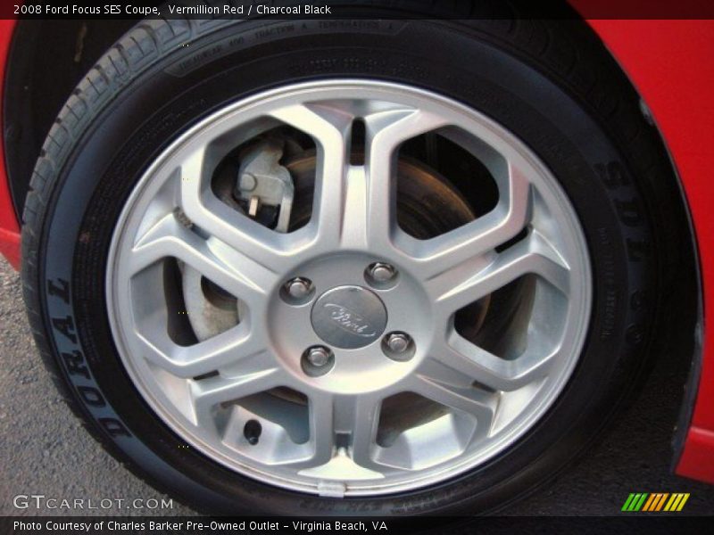Vermillion Red / Charcoal Black 2008 Ford Focus SES Coupe