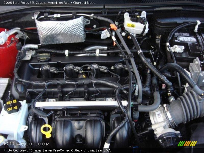 Vermillion Red / Charcoal Black 2008 Ford Focus SES Coupe