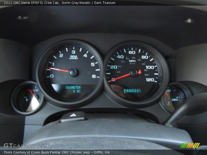 Storm Gray Metallic / Dark Titanium 2011 GMC Sierra 1500 SL Crew Cab