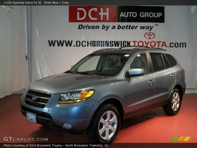Silver Blue / Gray 2009 Hyundai Santa Fe SE