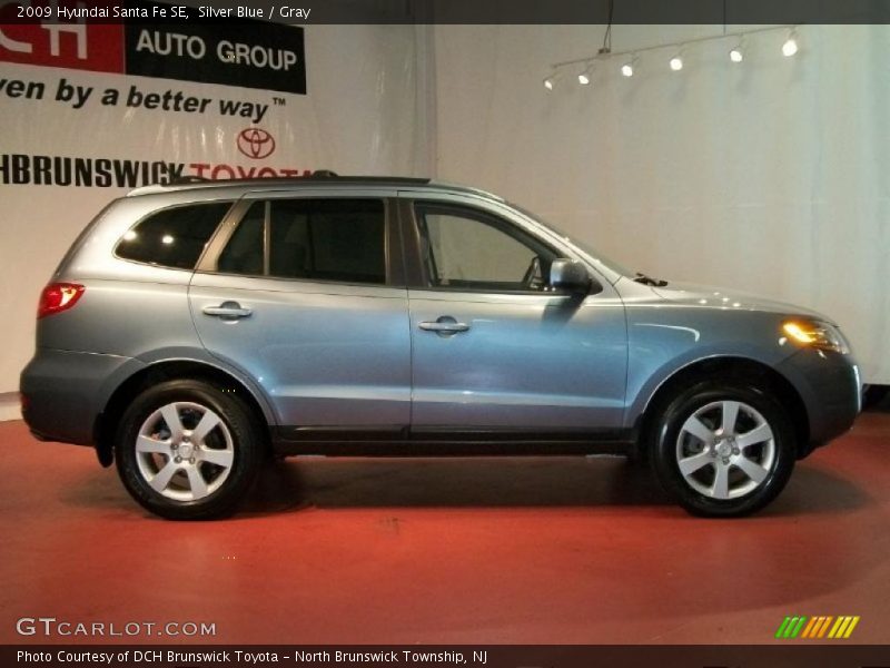 Silver Blue / Gray 2009 Hyundai Santa Fe SE