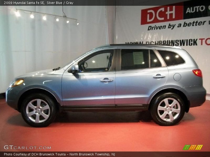 Silver Blue / Gray 2009 Hyundai Santa Fe SE