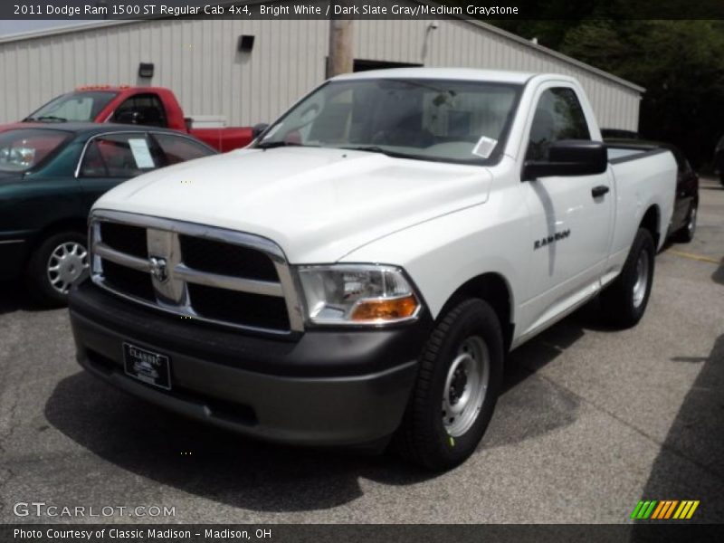 Bright White / Dark Slate Gray/Medium Graystone 2011 Dodge Ram 1500 ST Regular Cab 4x4