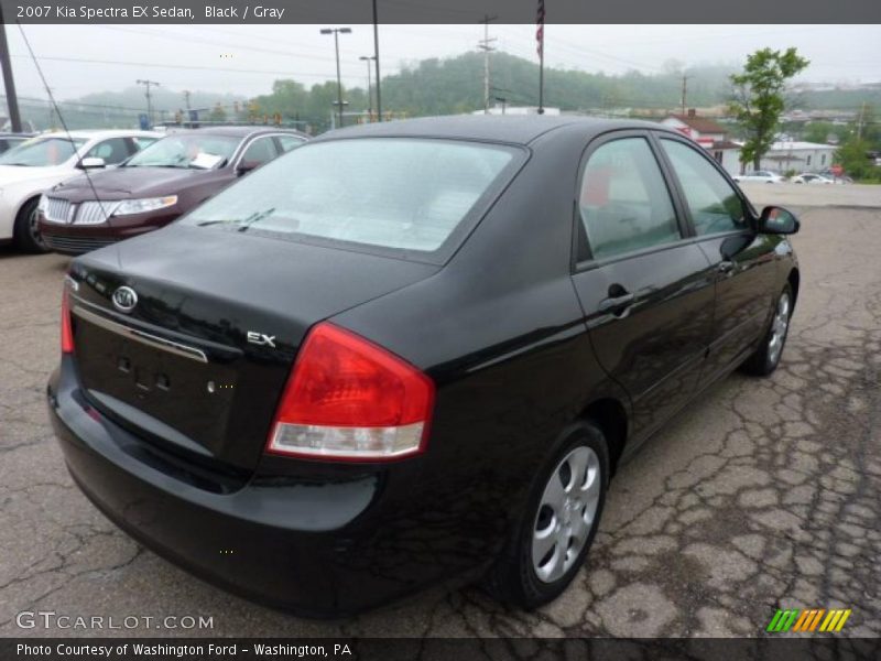 Black / Gray 2007 Kia Spectra EX Sedan