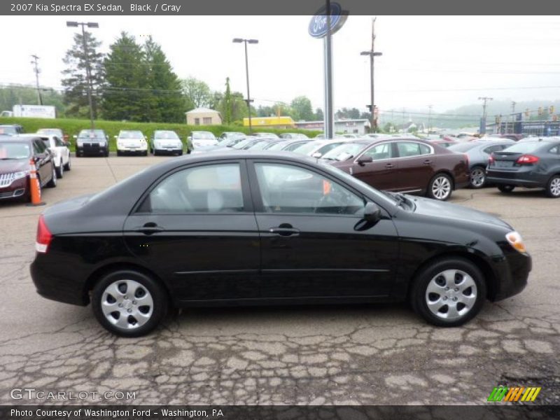 Black / Gray 2007 Kia Spectra EX Sedan