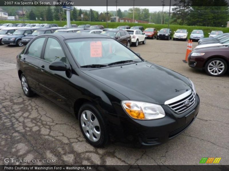 Black / Gray 2007 Kia Spectra EX Sedan