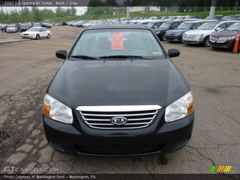 Black / Gray 2007 Kia Spectra EX Sedan