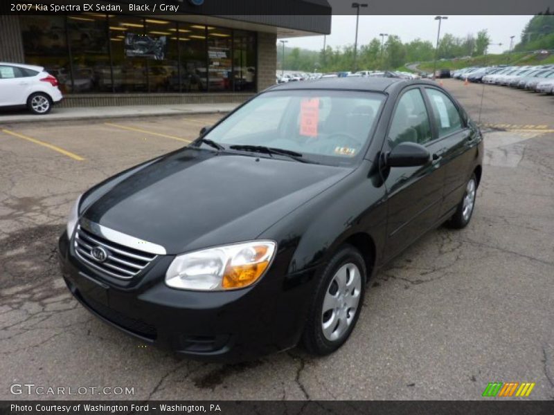 Black / Gray 2007 Kia Spectra EX Sedan
