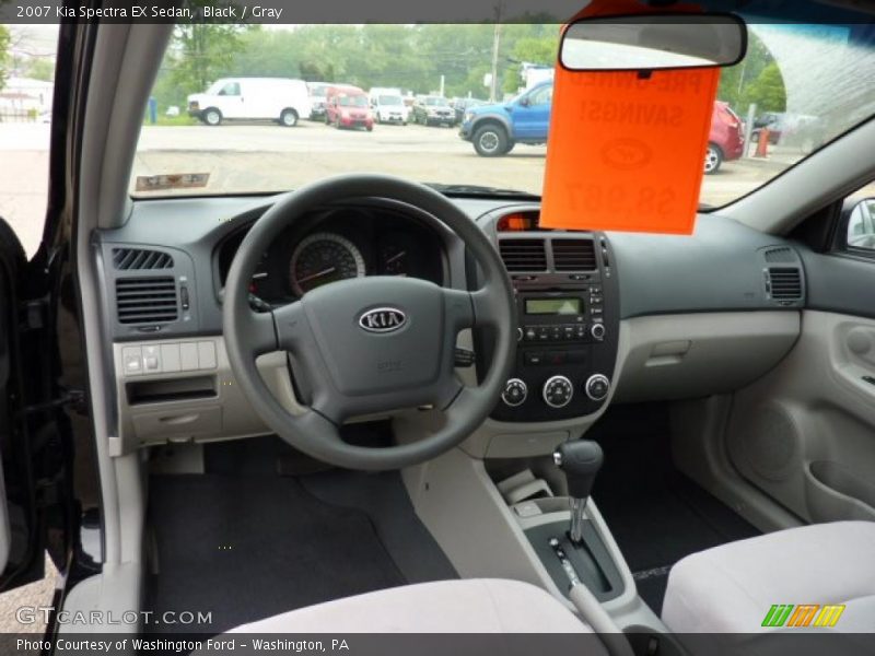 Black / Gray 2007 Kia Spectra EX Sedan