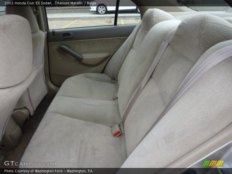 Titanium Metallic / Beige 2001 Honda Civic EX Sedan