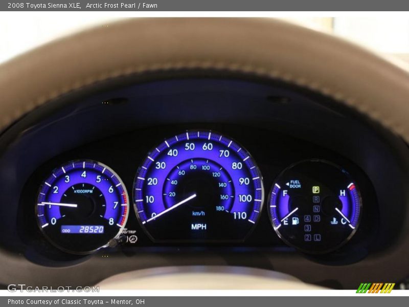 Arctic Frost Pearl / Fawn 2008 Toyota Sienna XLE