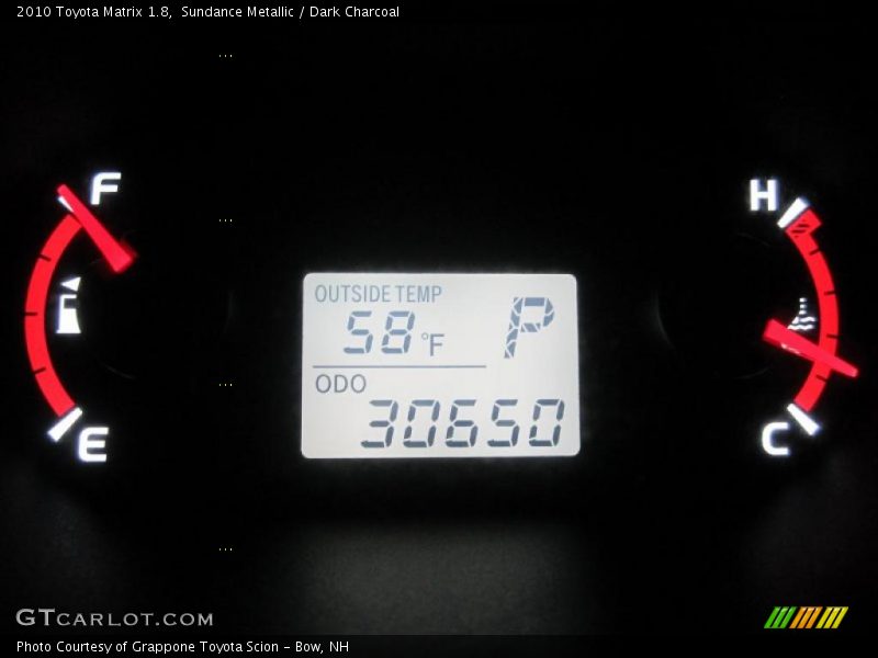 Sundance Metallic / Dark Charcoal 2010 Toyota Matrix 1.8