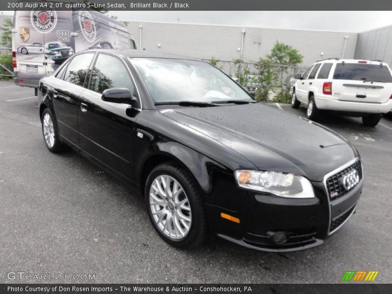 Brilliant Black / Black 2008 Audi A4 2.0T quattro S-Line Sedan