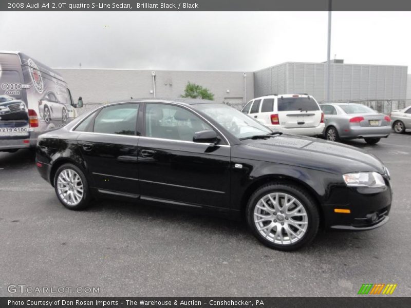 Brilliant Black / Black 2008 Audi A4 2.0T quattro S-Line Sedan