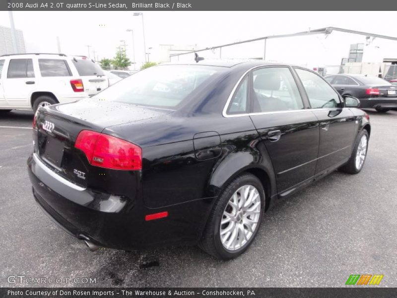 Brilliant Black / Black 2008 Audi A4 2.0T quattro S-Line Sedan