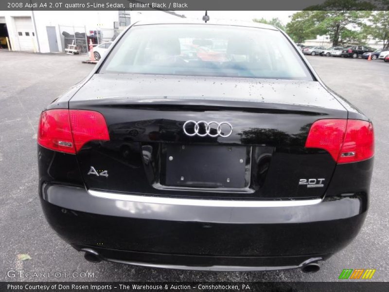 Brilliant Black / Black 2008 Audi A4 2.0T quattro S-Line Sedan