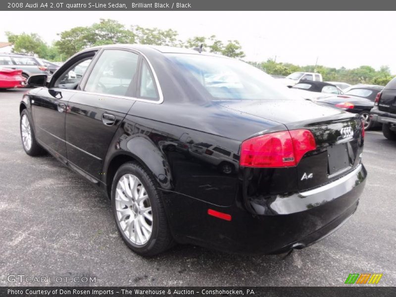 Brilliant Black / Black 2008 Audi A4 2.0T quattro S-Line Sedan