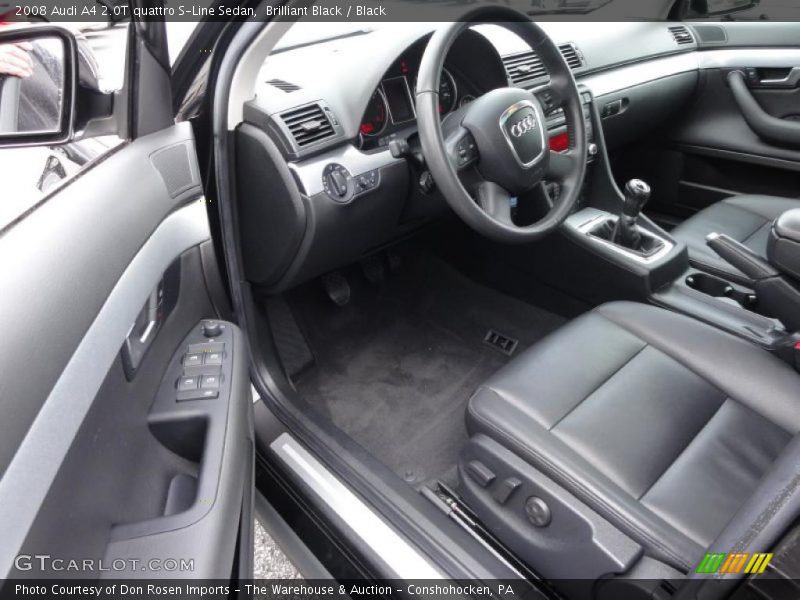 Brilliant Black / Black 2008 Audi A4 2.0T quattro S-Line Sedan