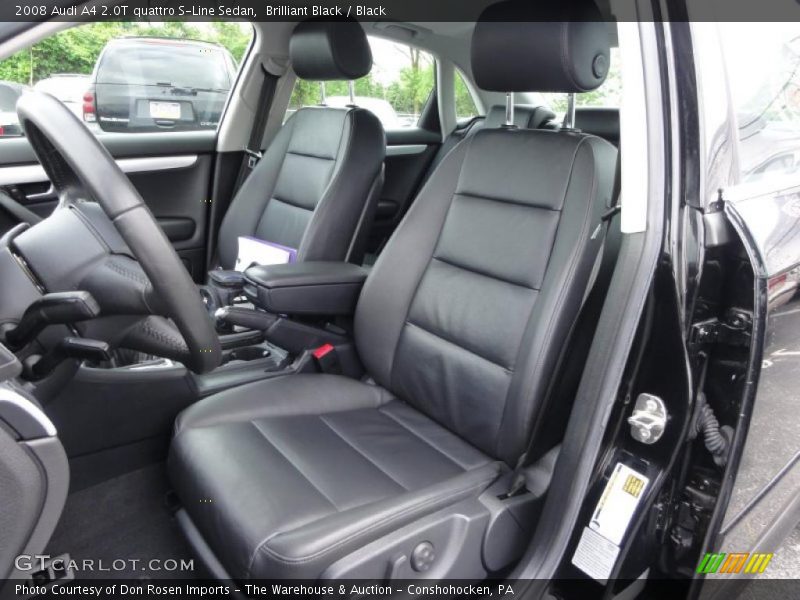  2008 A4 2.0T quattro S-Line Sedan Black Interior