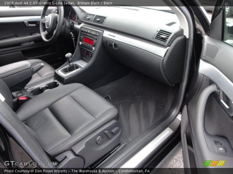 Brilliant Black / Black 2008 Audi A4 2.0T quattro S-Line Sedan