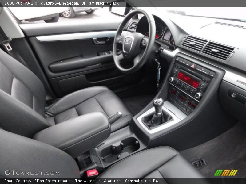  2008 A4 2.0T quattro S-Line Sedan Black Interior