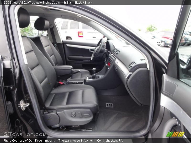 Brilliant Black / Black 2008 Audi A4 2.0T quattro S-Line Sedan