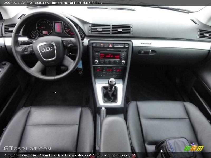 Brilliant Black / Black 2008 Audi A4 2.0T quattro S-Line Sedan