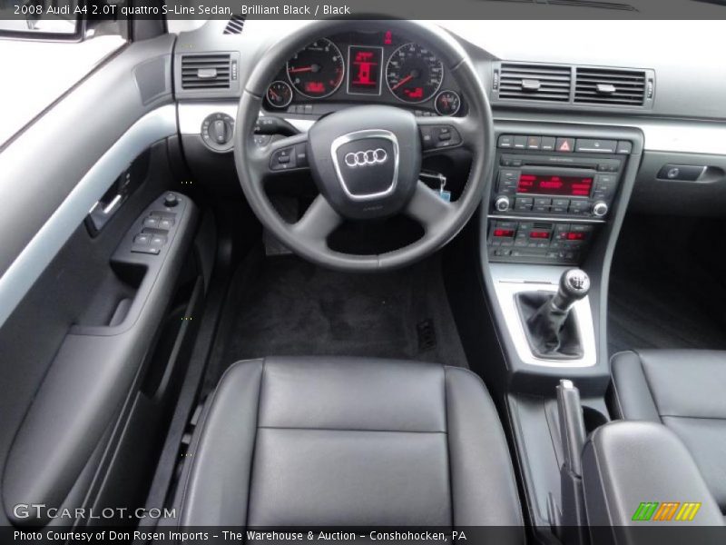 Brilliant Black / Black 2008 Audi A4 2.0T quattro S-Line Sedan
