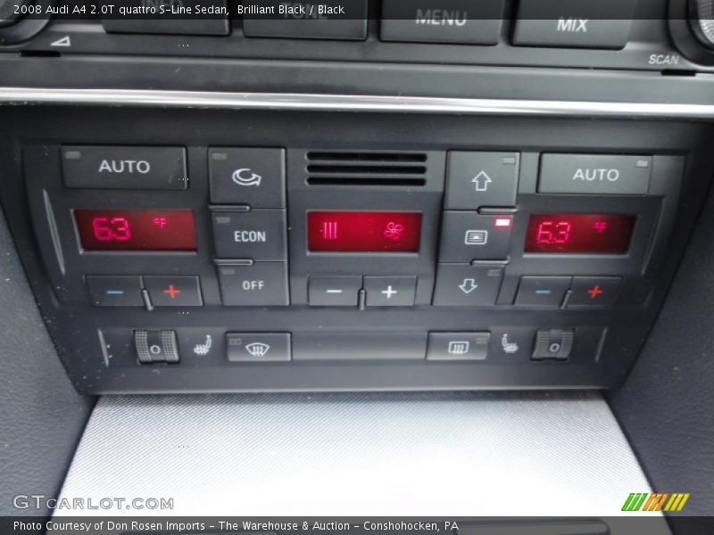 Controls of 2008 A4 2.0T quattro S-Line Sedan