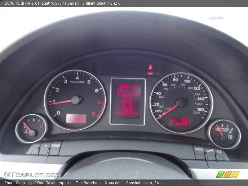 Brilliant Black / Black 2008 Audi A4 2.0T quattro S-Line Sedan