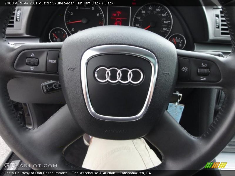 Brilliant Black / Black 2008 Audi A4 2.0T quattro S-Line Sedan