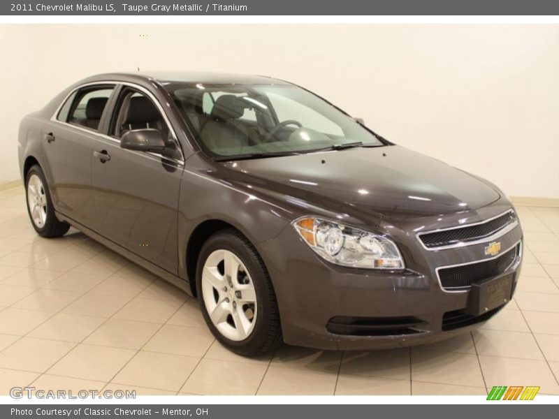 Taupe Gray Metallic / Titanium 2011 Chevrolet Malibu LS