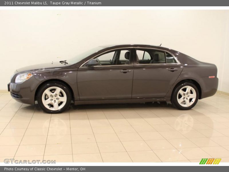 Taupe Gray Metallic / Titanium 2011 Chevrolet Malibu LS