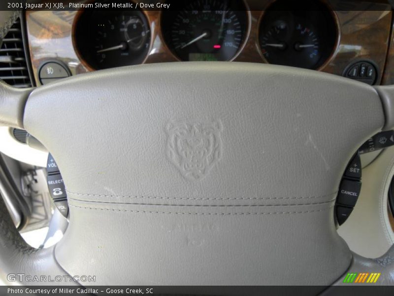 Platinum Silver Metallic / Dove Grey 2001 Jaguar XJ XJ8