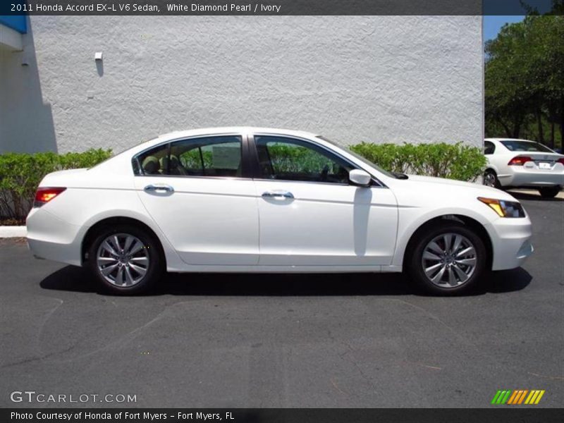 White Diamond Pearl / Ivory 2011 Honda Accord EX-L V6 Sedan