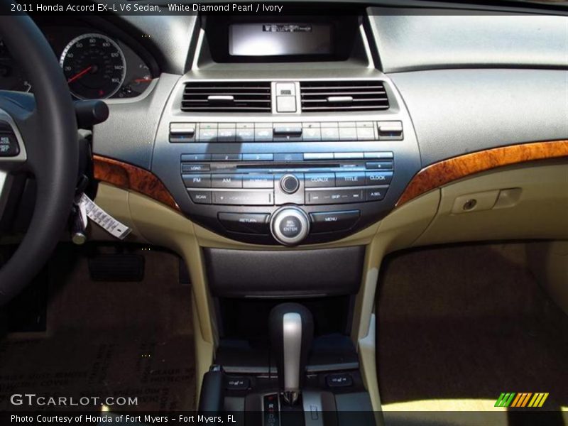 White Diamond Pearl / Ivory 2011 Honda Accord EX-L V6 Sedan
