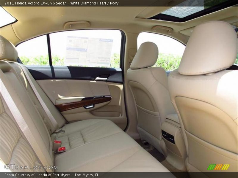 White Diamond Pearl / Ivory 2011 Honda Accord EX-L V6 Sedan