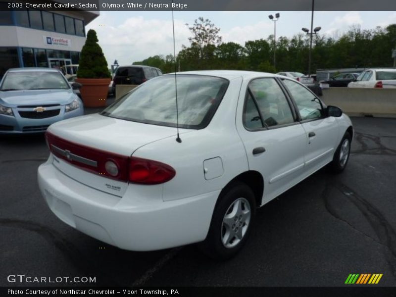 Olympic White / Neutral Beige 2003 Chevrolet Cavalier Sedan