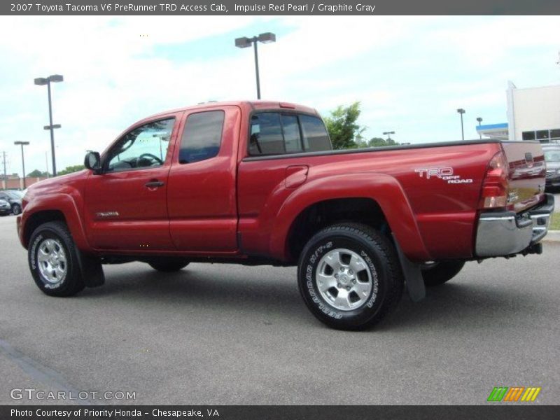 Impulse Red Pearl / Graphite Gray 2007 Toyota Tacoma V6 PreRunner TRD Access Cab