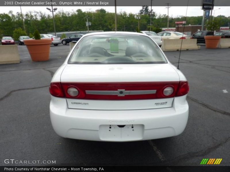 Olympic White / Neutral Beige 2003 Chevrolet Cavalier Sedan