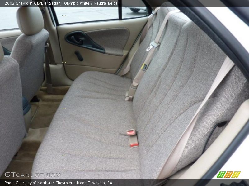 Olympic White / Neutral Beige 2003 Chevrolet Cavalier Sedan