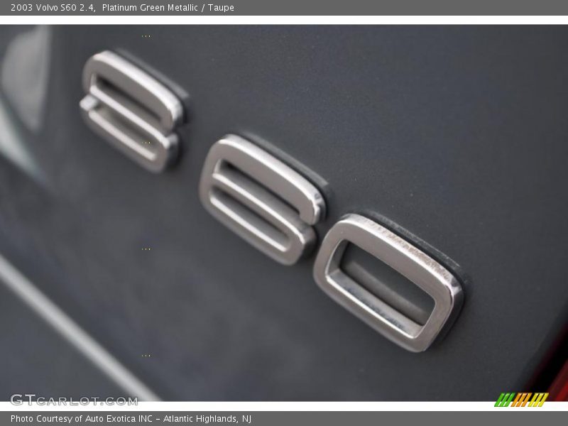 Platinum Green Metallic / Taupe 2003 Volvo S60 2.4
