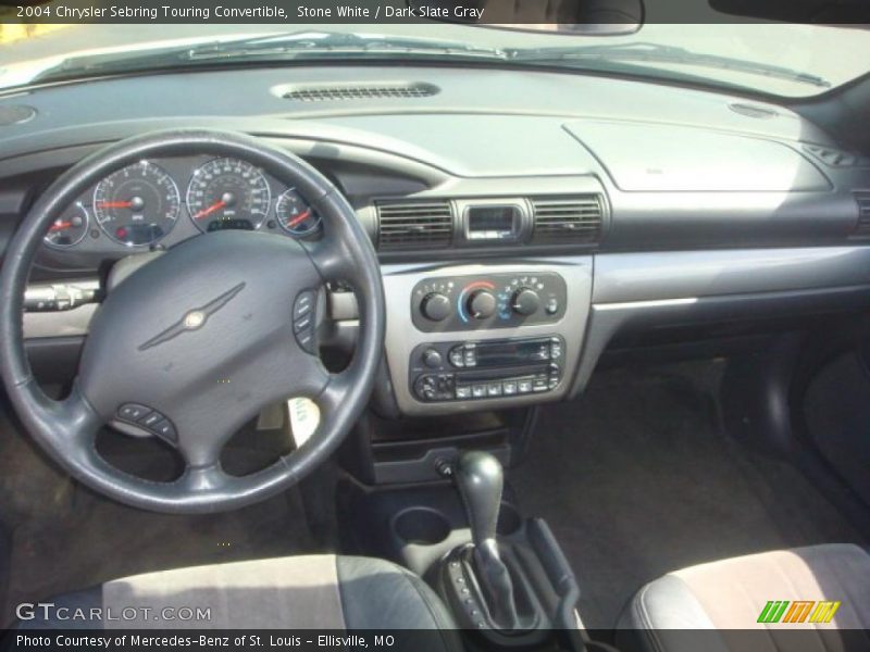 Stone White / Dark Slate Gray 2004 Chrysler Sebring Touring Convertible