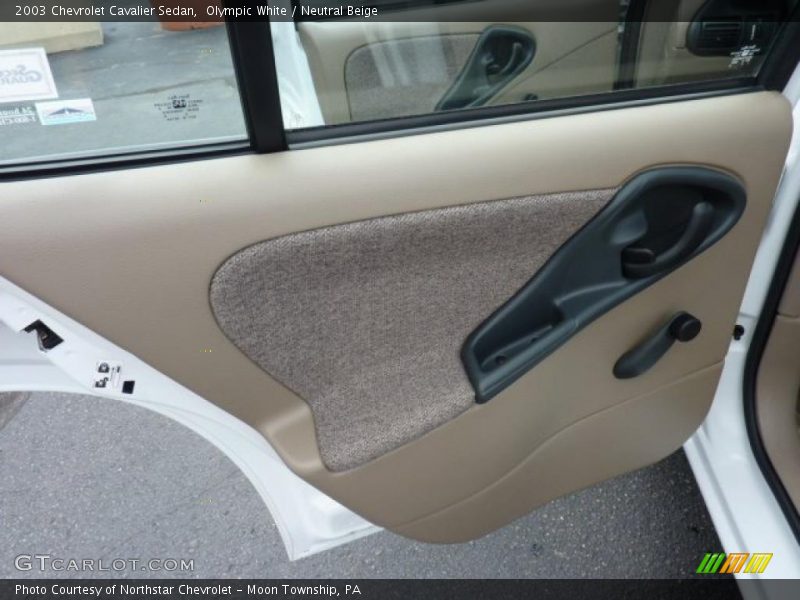 Olympic White / Neutral Beige 2003 Chevrolet Cavalier Sedan