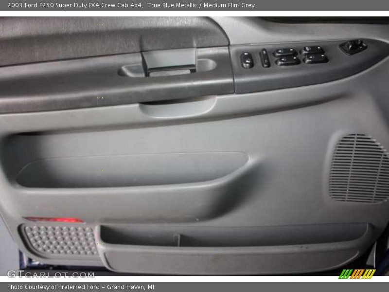 True Blue Metallic / Medium Flint Grey 2003 Ford F250 Super Duty FX4 Crew Cab 4x4